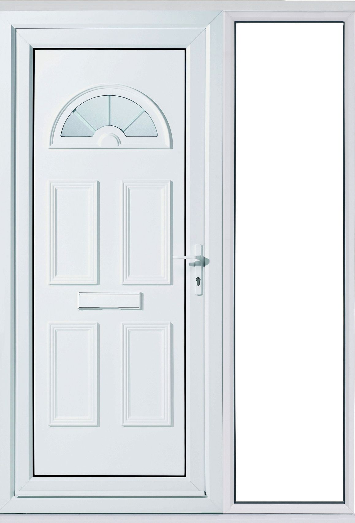 Euramax Carolina 1 Sidelight Left Hand Hung uPVC White Door Set - 2085 x 1520mm