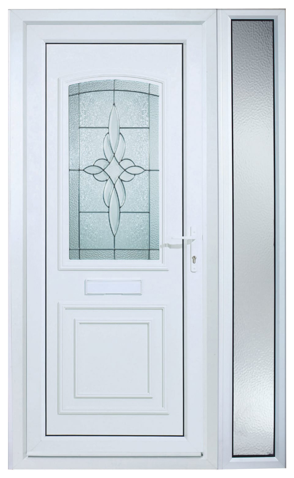 Image of Euramax Medway 1 Sidelight Left Hand Hung Pre-hung uPVC White Door - 2085 x 1220mm