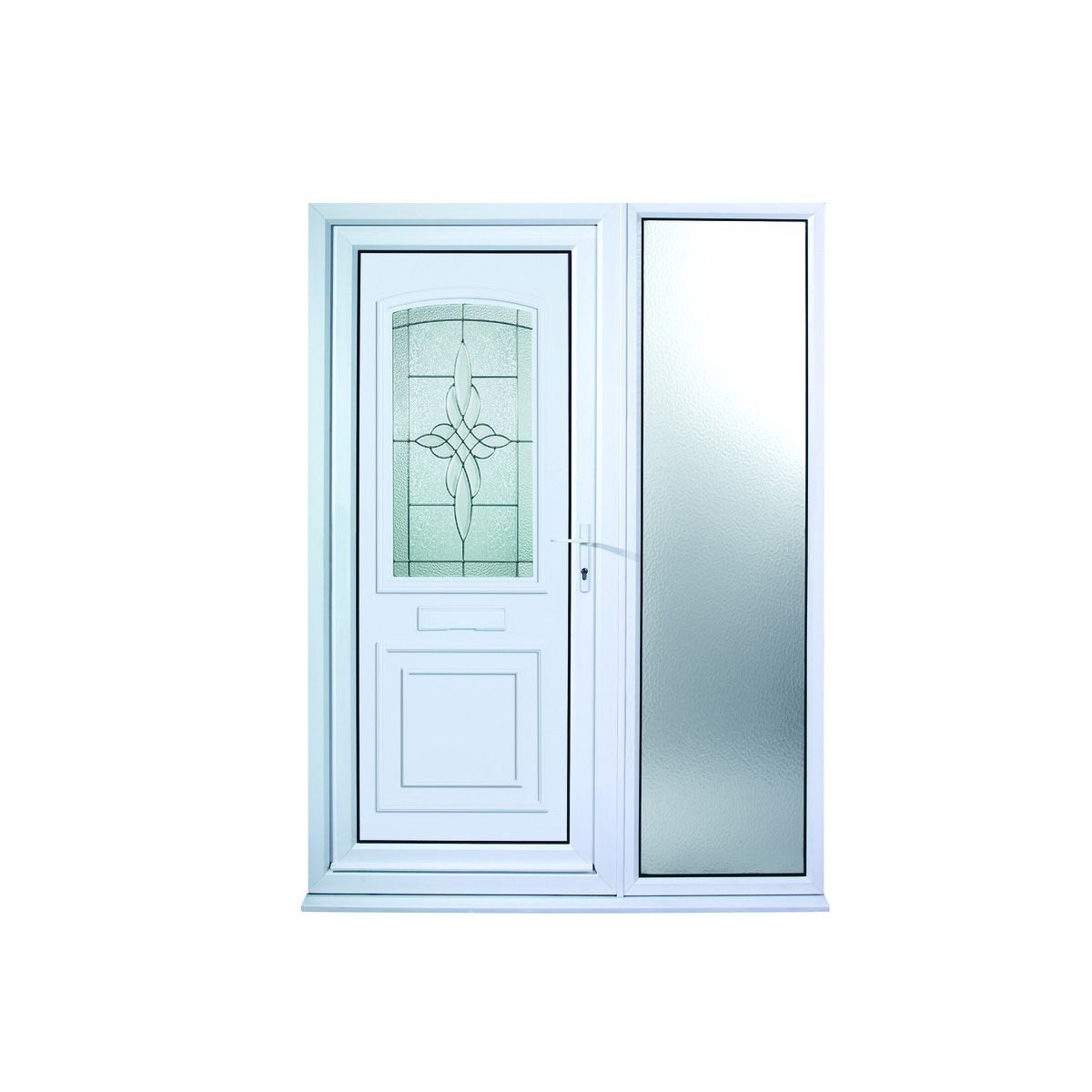 Image of Euramax Medway 1 Sidelight Left Hand Hung uPVC White Door - 2085 x 1520mm