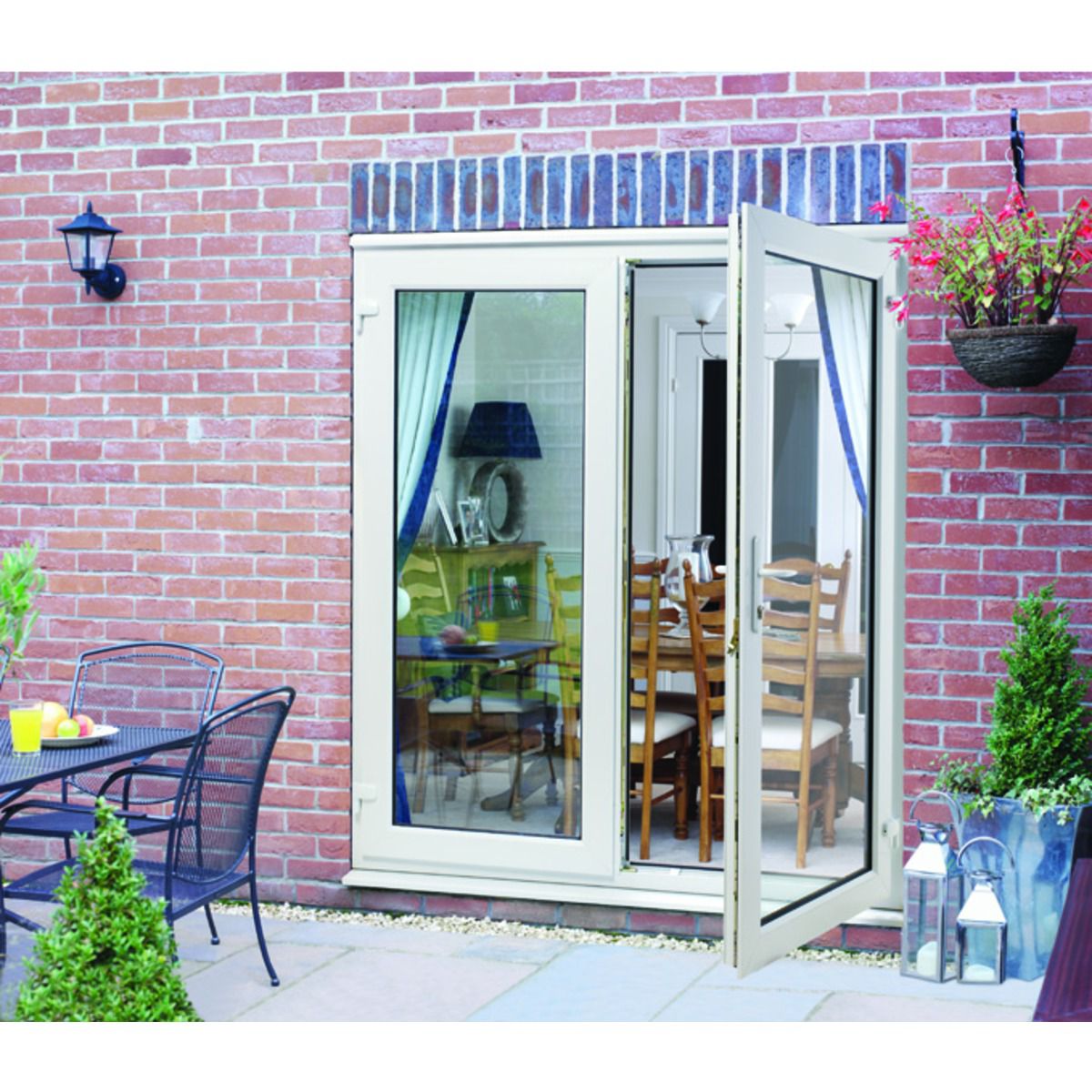 Euramax uPVC White 5ft Double Glazed French Doors - 1490 x 2090mm