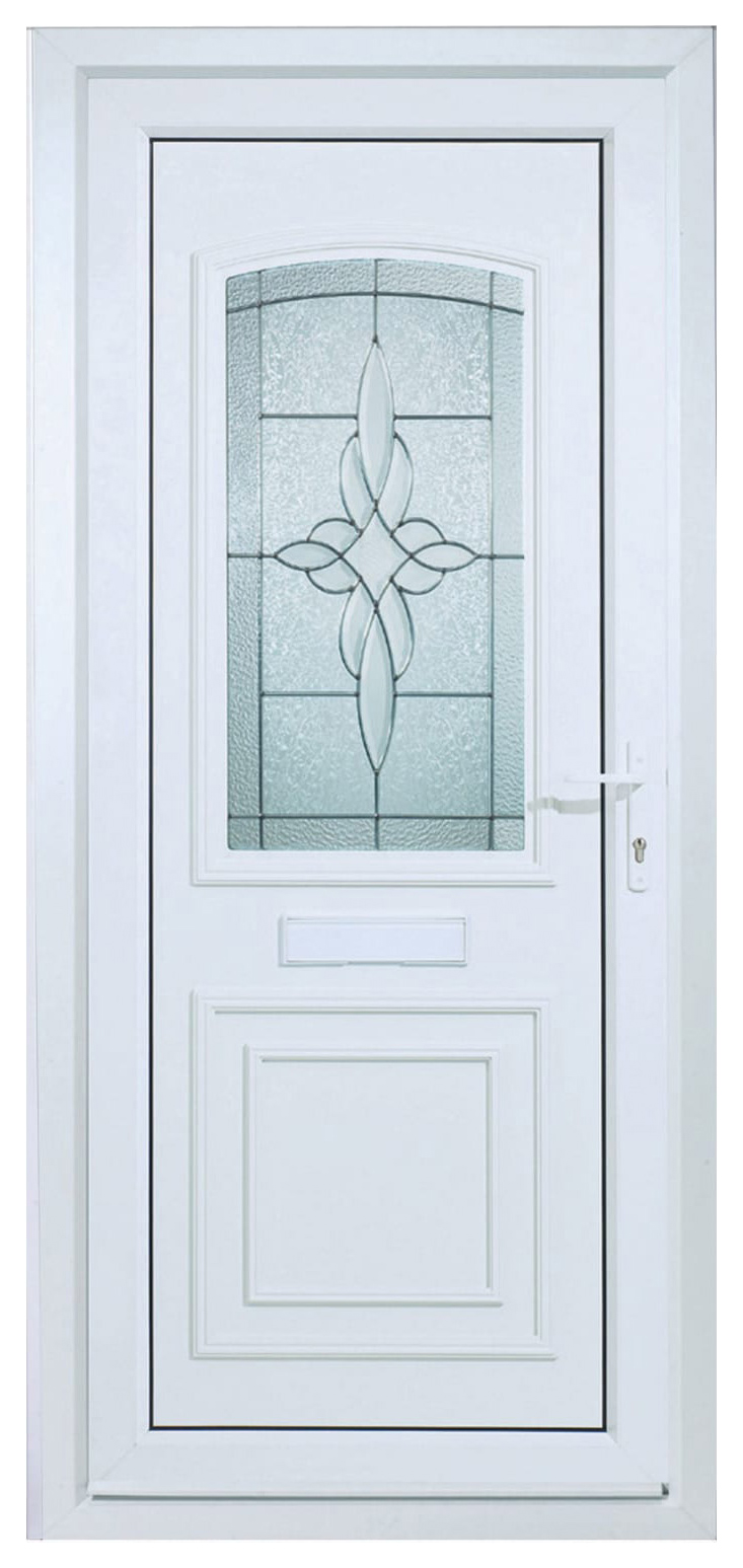 Image of Euramax Medway Left Hand Hung Pre-hung uPVC White Door - 2085 x 920mm