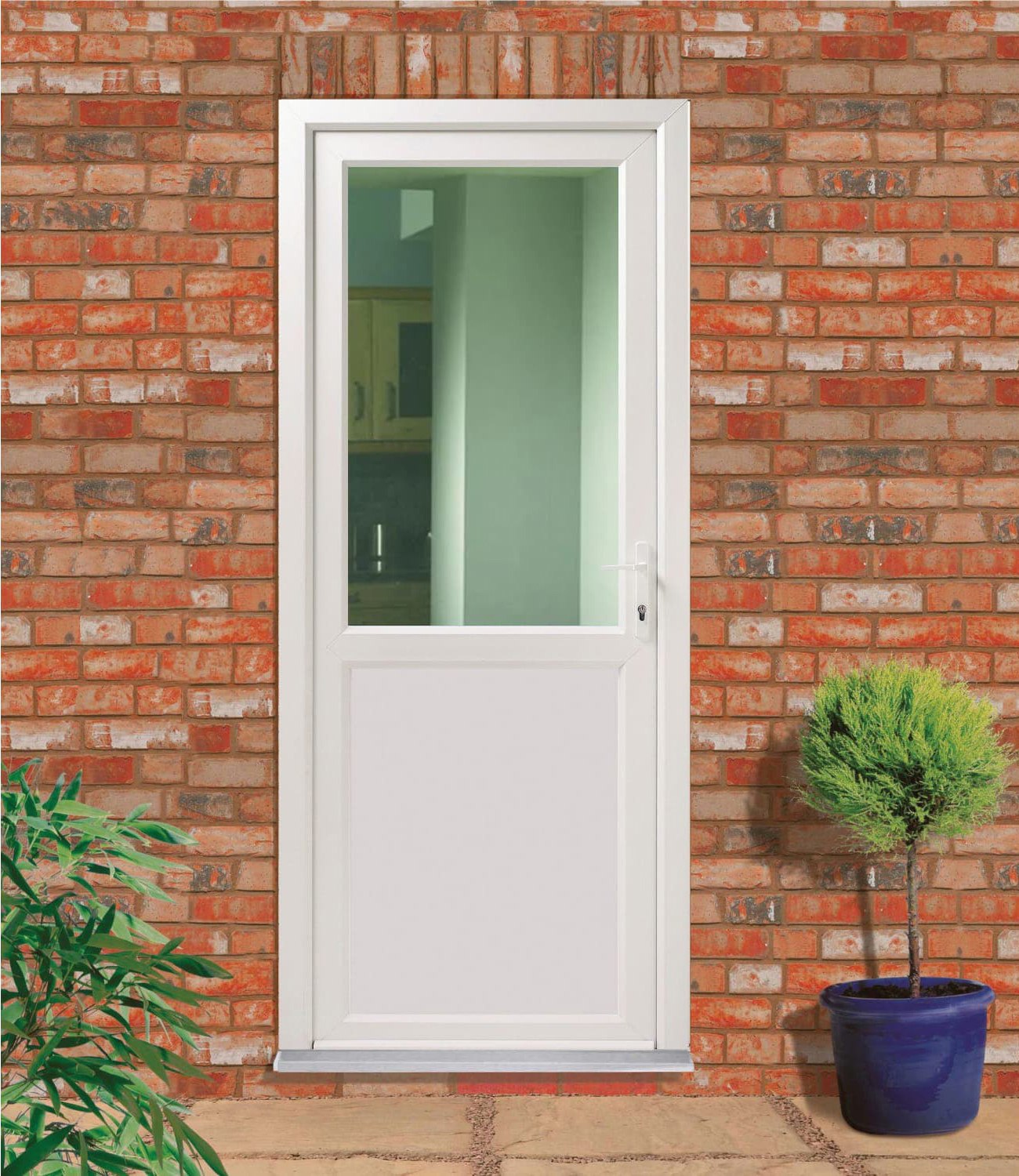 Image of Euramax Tamar Left Hand Hung Pre-hung uPVC White Door - 2085 x 920mm