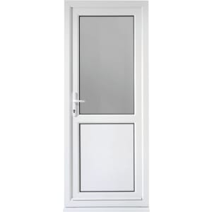 Euramax Tamar Right Hung Pre-hung uPVC White Door - 2085 x 840mm
