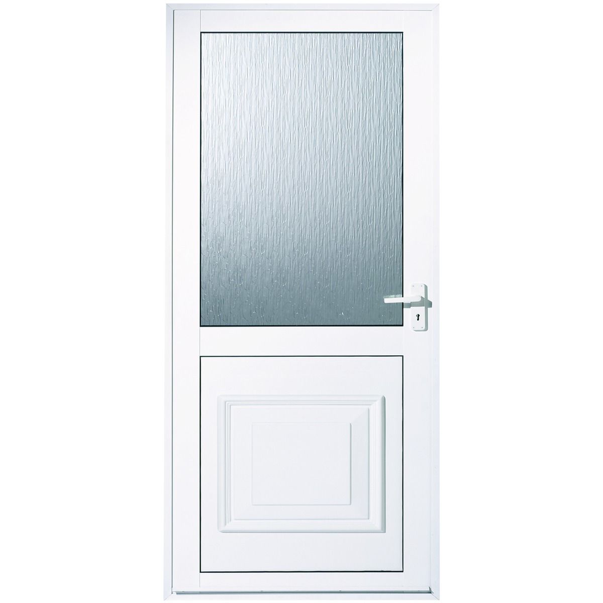 Image of Euramax Tyne Left Hand Hung White Glazed Aluminium Door - 1981 x 762mm