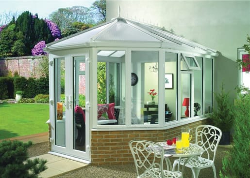 Wickes Victorian Dwarf Wall White Conservatory - 12