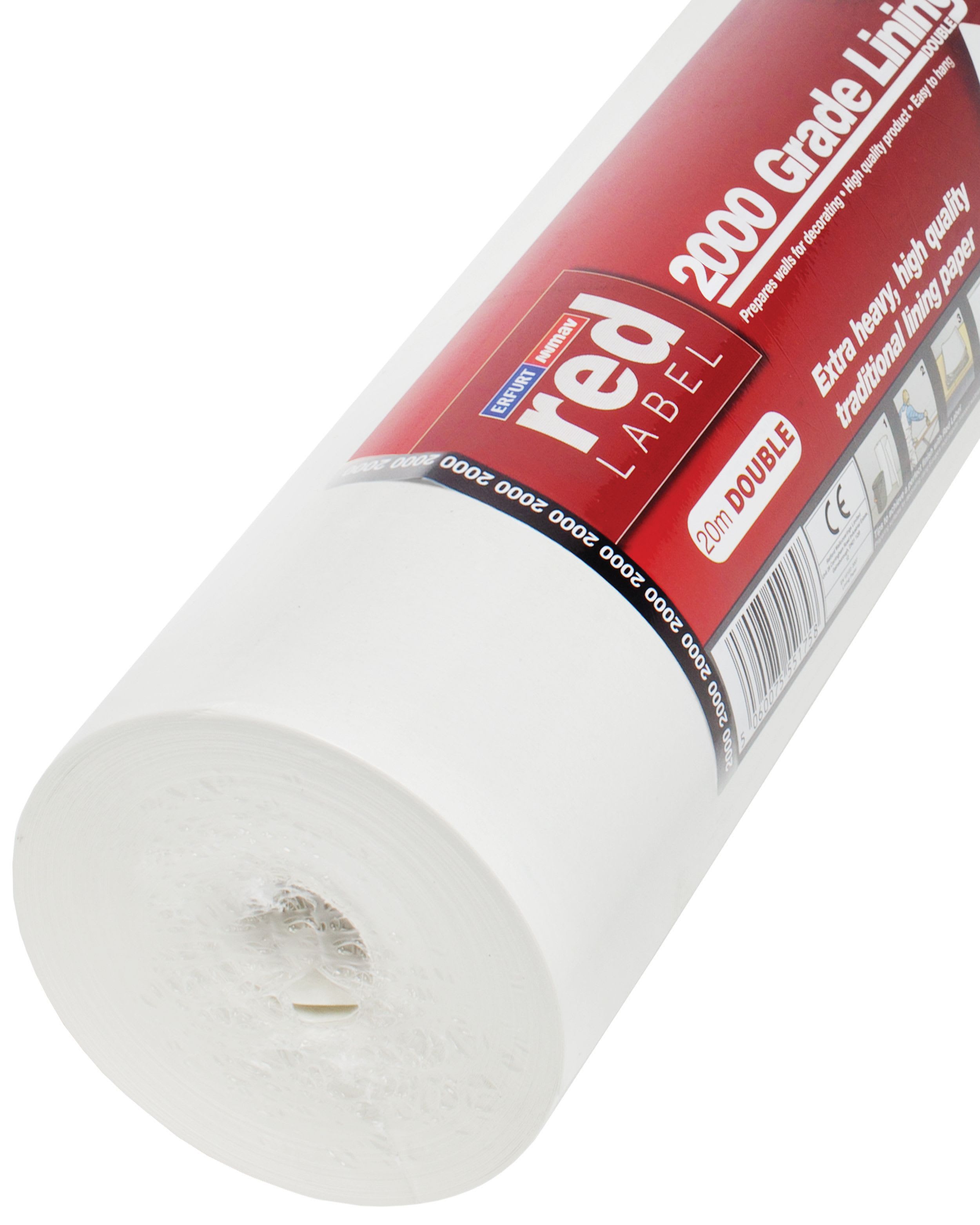 Erfurt Lining Wallpaper 2000 Grade White 20m Wickes.co.uk