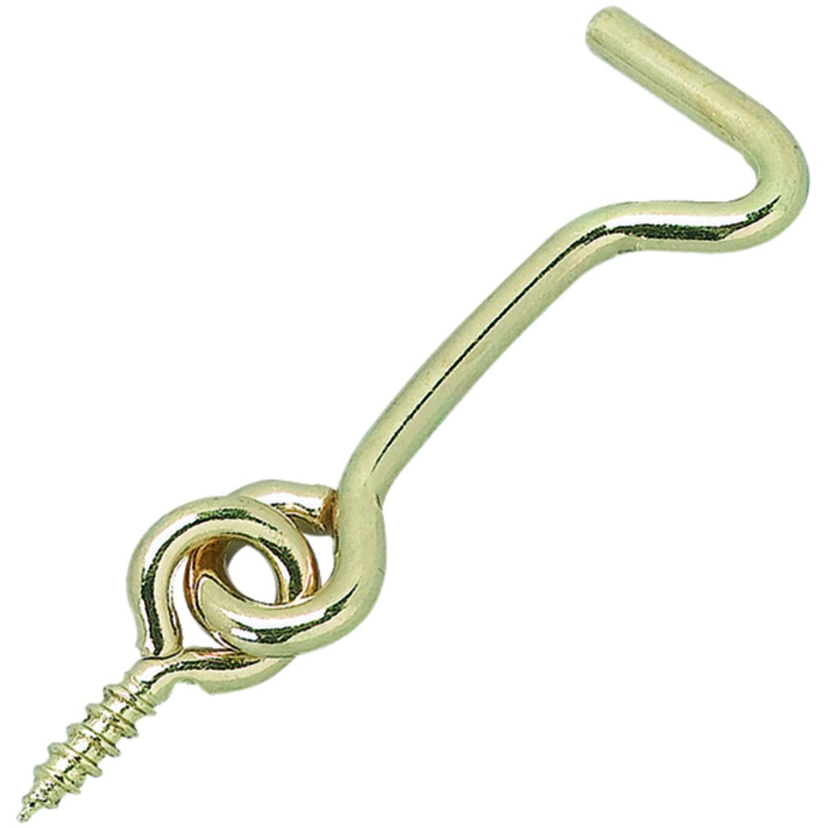 Wickes Brass Double Picture Hook No.3 - 33 x 25mm - Pack of 10