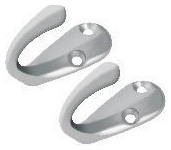 Wickes Satin Nickel One Prong Hook - Pack of 2