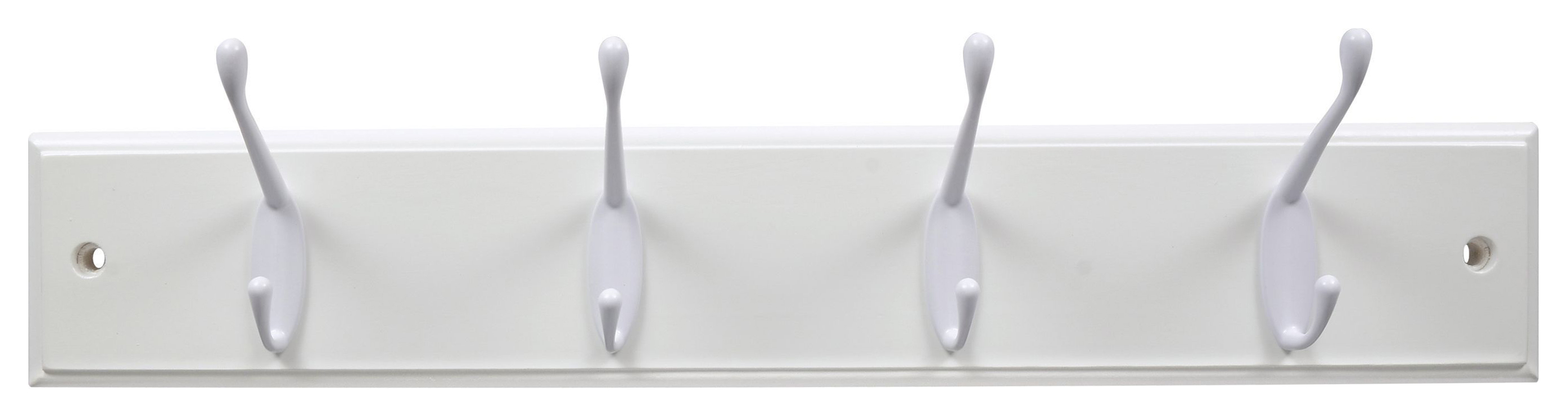 Image of Wickes White Light Duty Hook Rail - 450mm