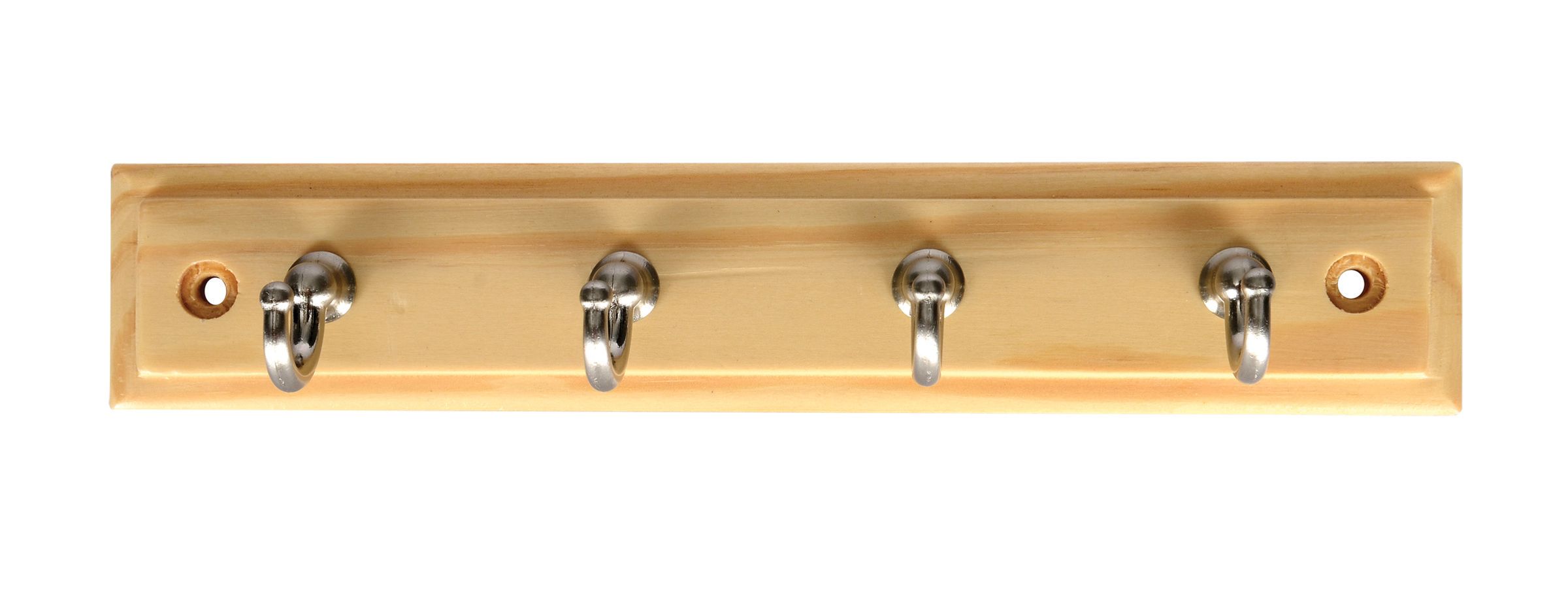 Wickes Pine & Satin Nickel Key Tidy - 230mm