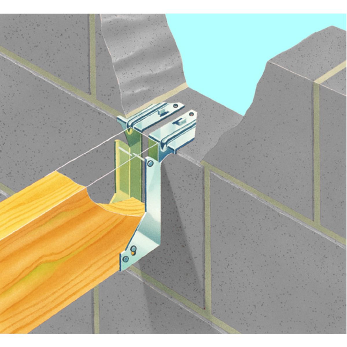 Image of Timber to Masonry Joist Hanger 50 x 100mm