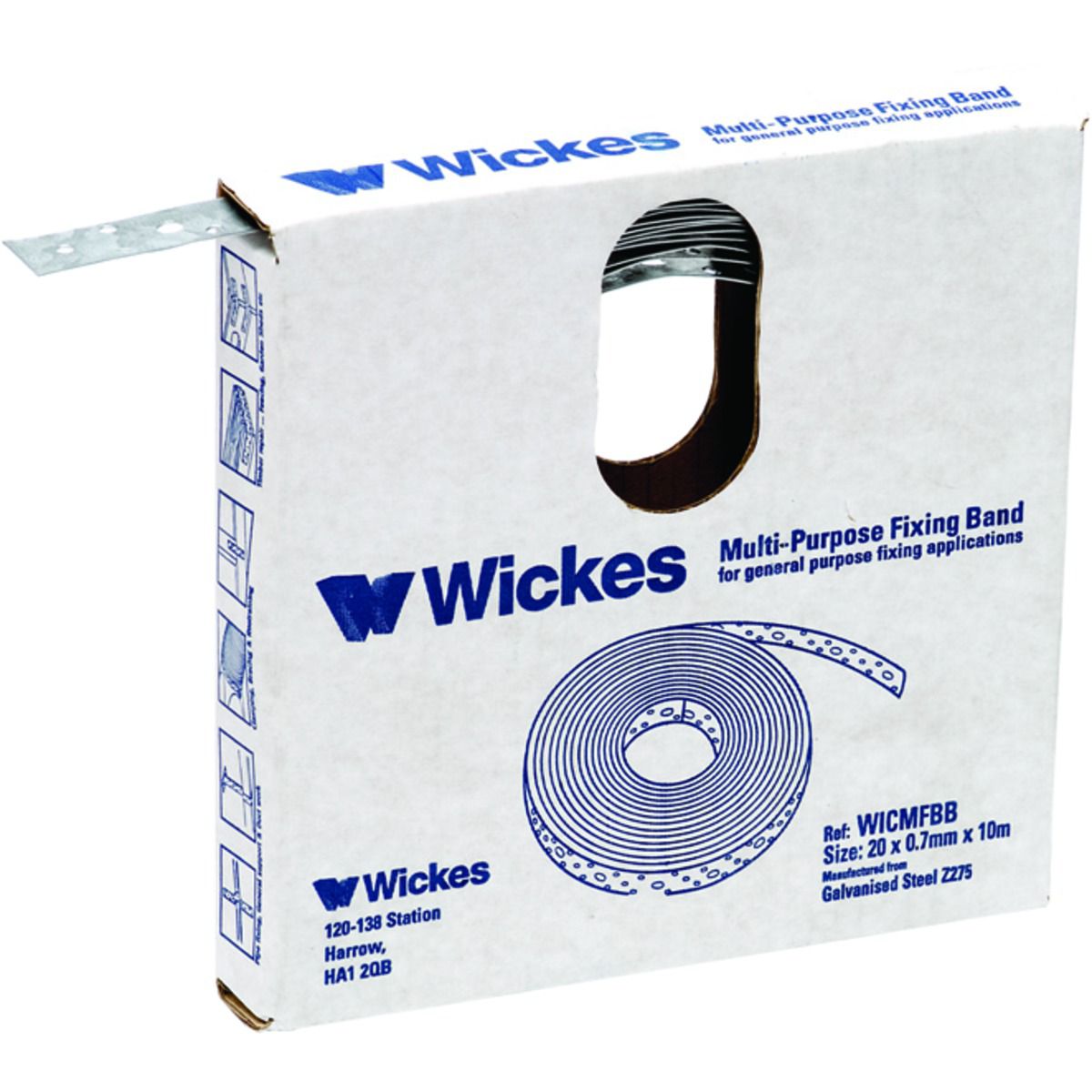 Image of Wickes Multi Purpose Builders Fixing Band - 20mm x 10m