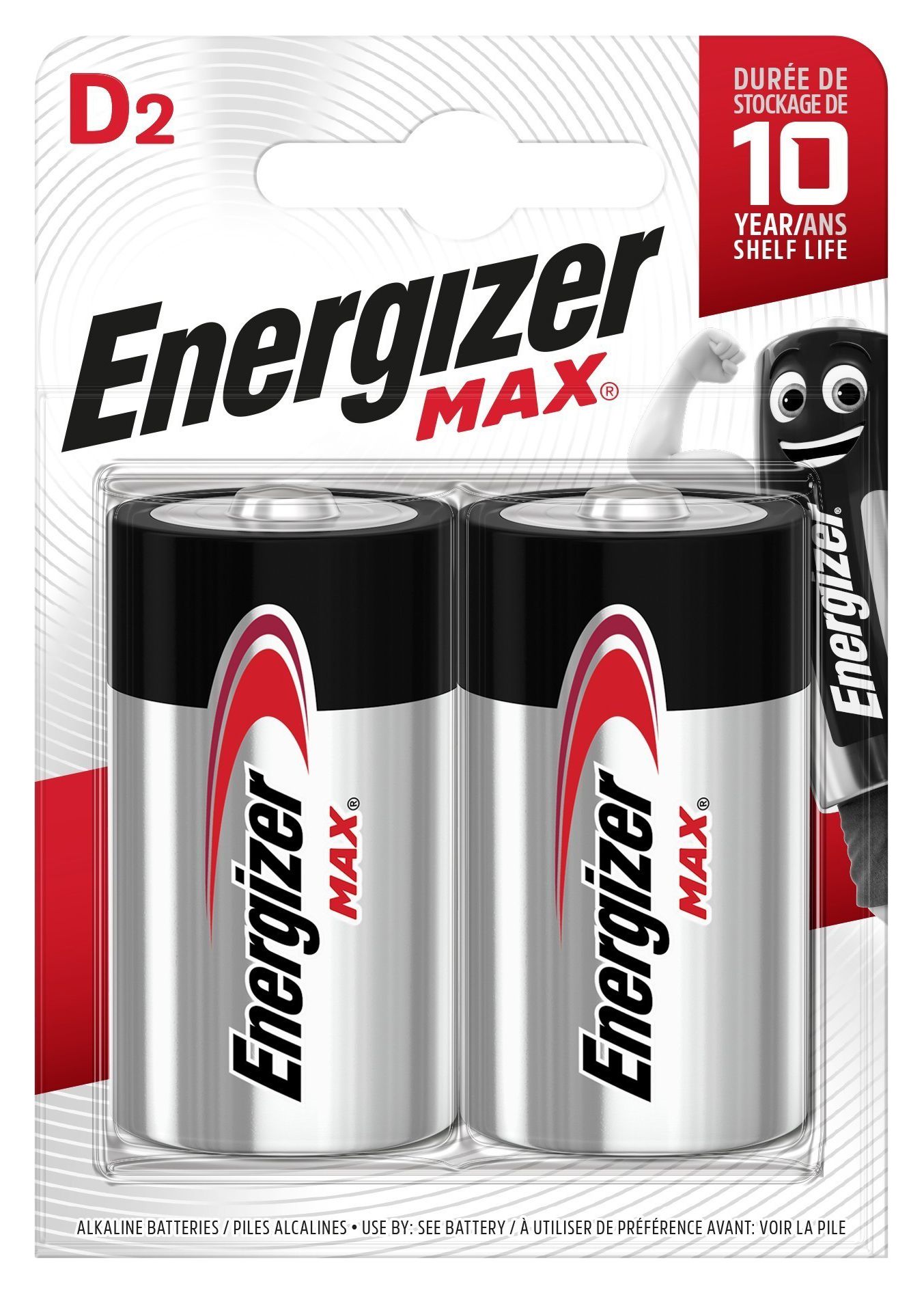 Energizer Max D Batteries - Pack Of 2