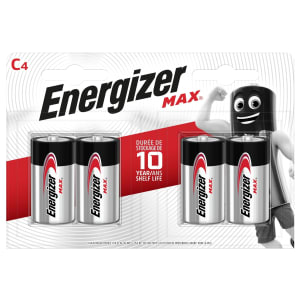 Energizer Max C4 Batteries - Pack of 4