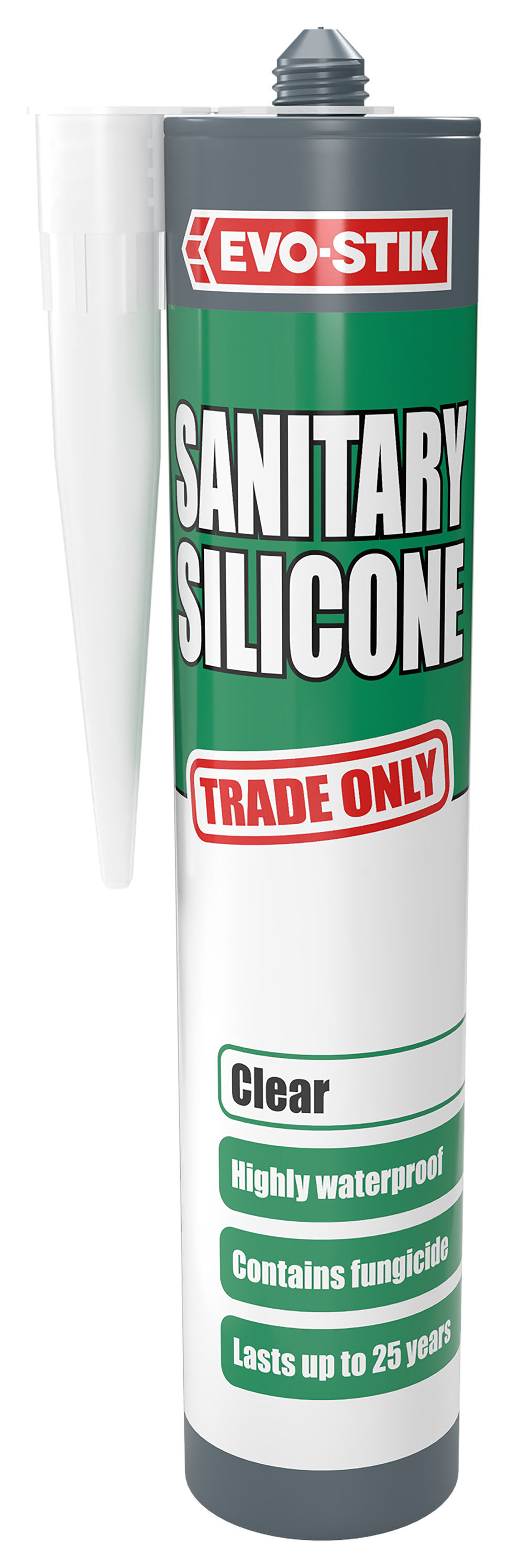 Evo-Stik Trade Only Sanitary Silicone Clear Sealant - 280ml