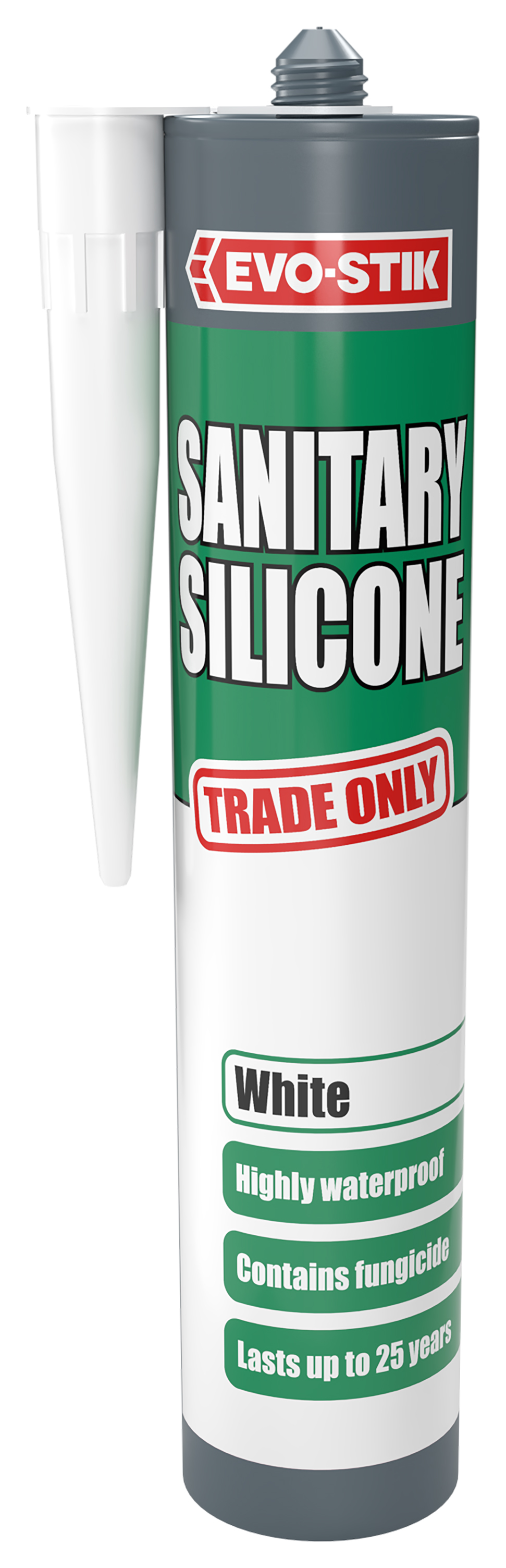 Evo-Stik Trade Only Sanitary Silicone White Sealant - 280ml