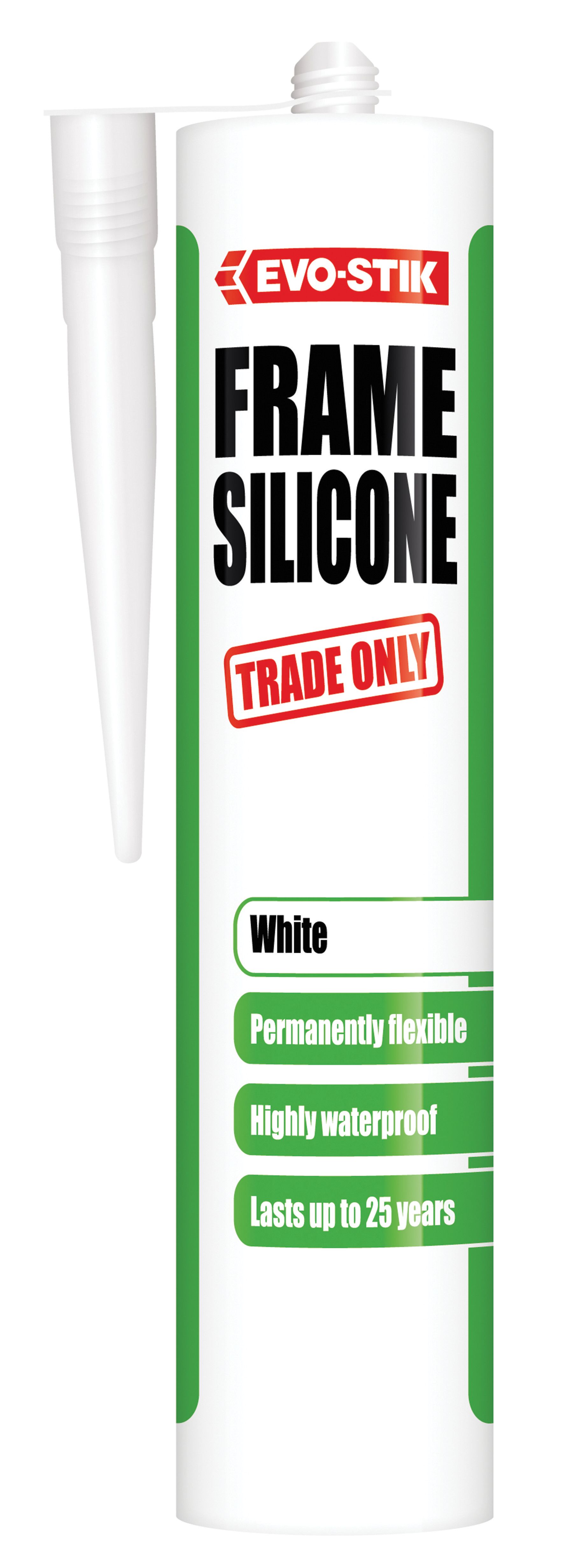 Image of Evo-Stik Trade Only Frame Silicone - White - 280ml