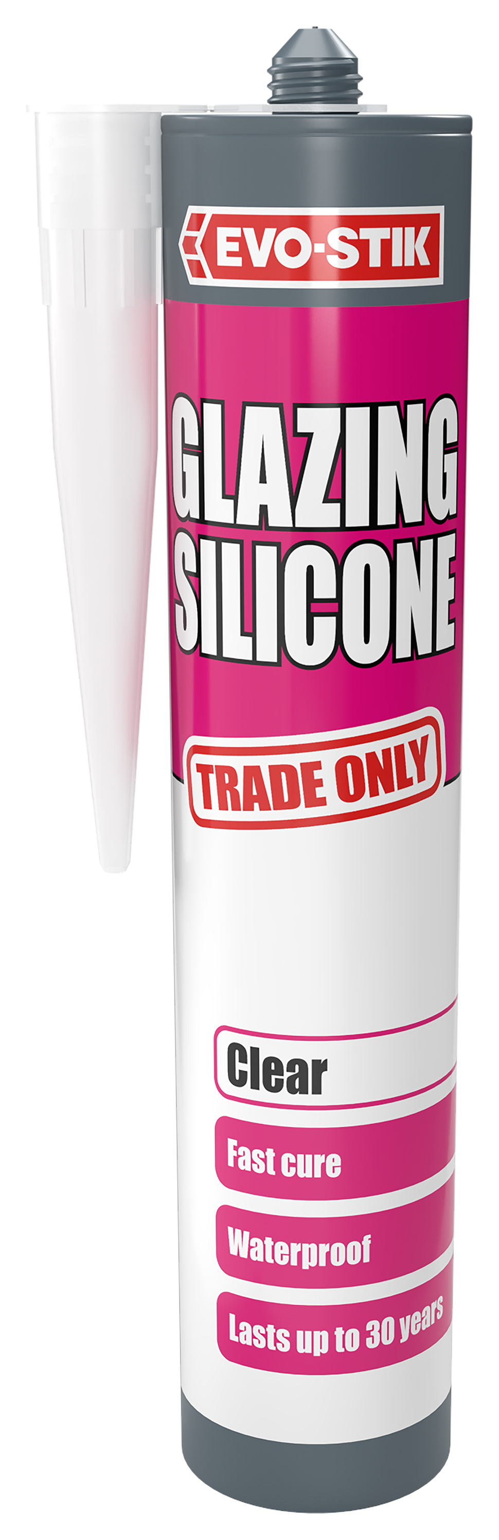 Image of Evo-Stik Trade Only Glazing Silicone - Clear - 280ml