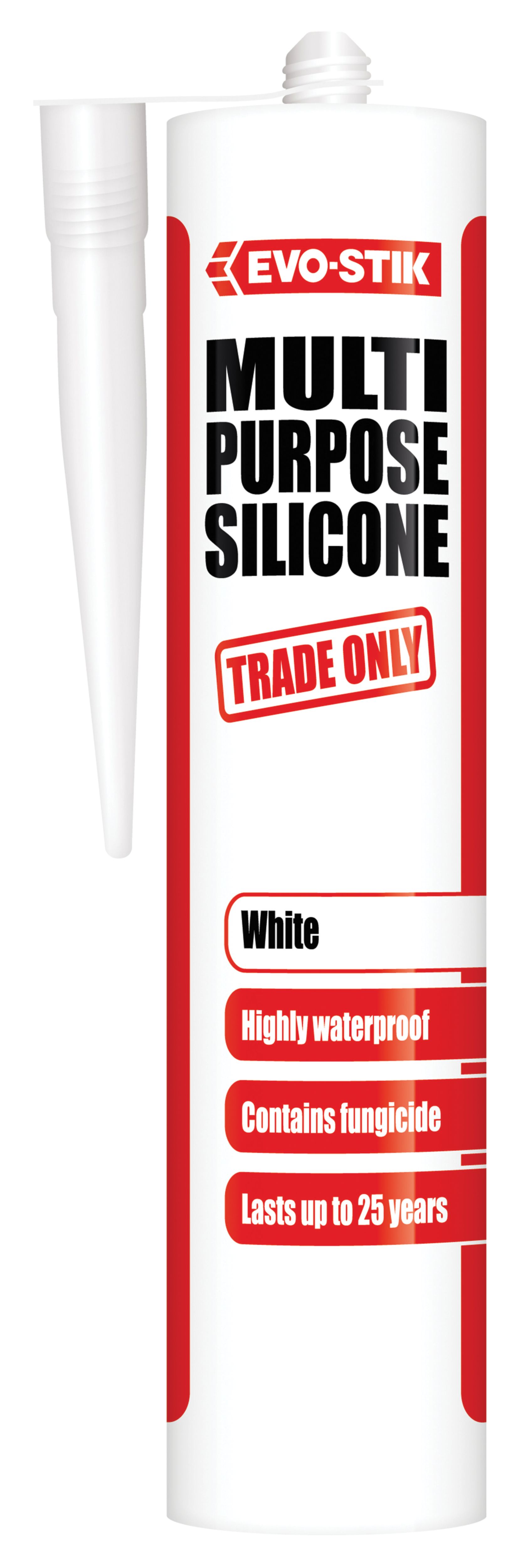 Image of Evo-Stik Trade Only Multi-Purpose Silicone - White 280ml