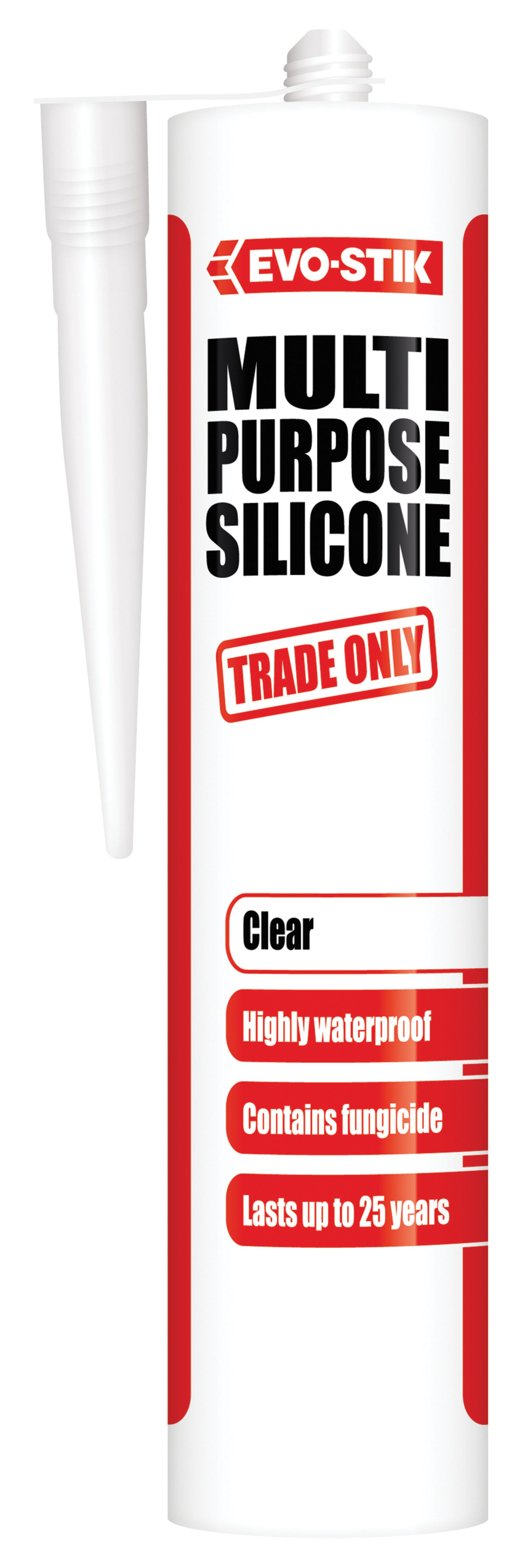 Image of Evo-Stik Trade Only Multi-Purpose Silicone - Clear 280ml