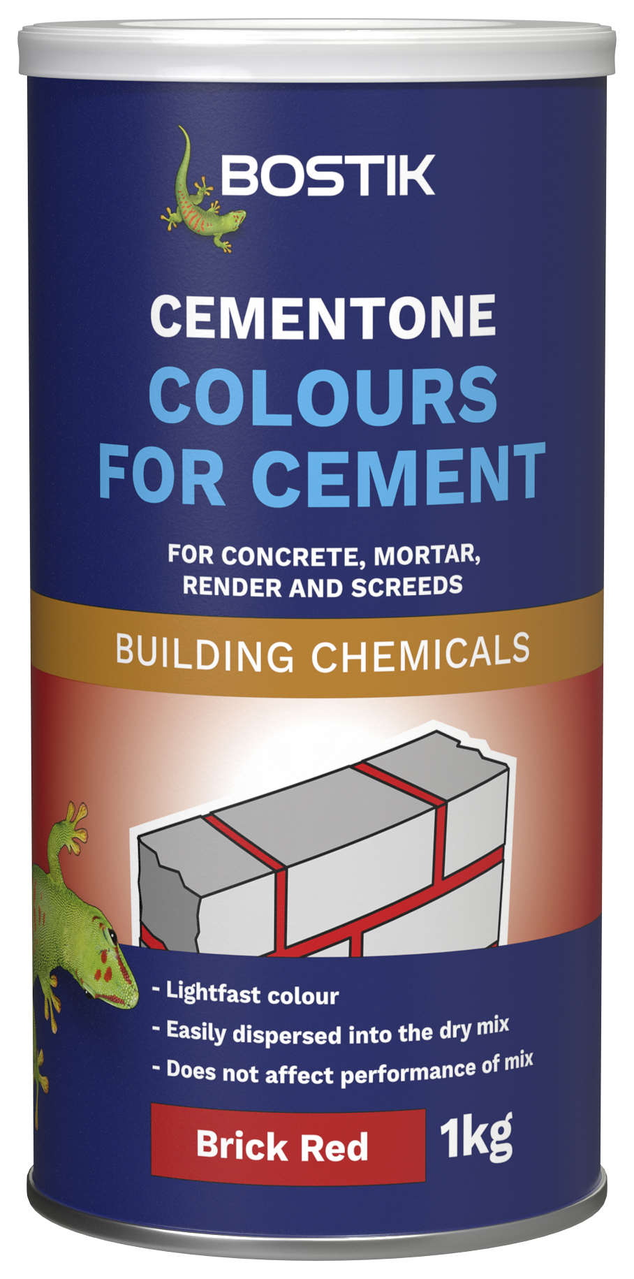 Image of Bostik 1kg Cementone Colours for Cement - Brick Red
