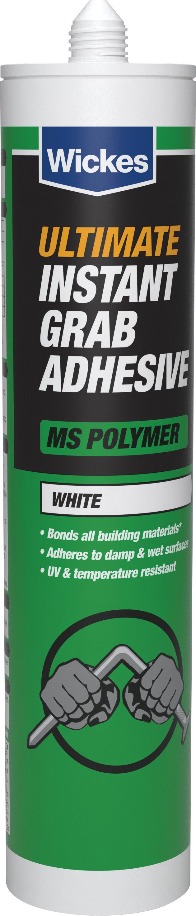 Wickes White Ultimate Instant Grab Adhesive - 290ml