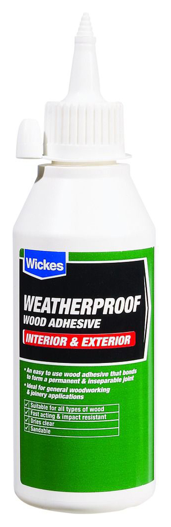 Wickes Weatherproof Wood Adhesive - 250ml