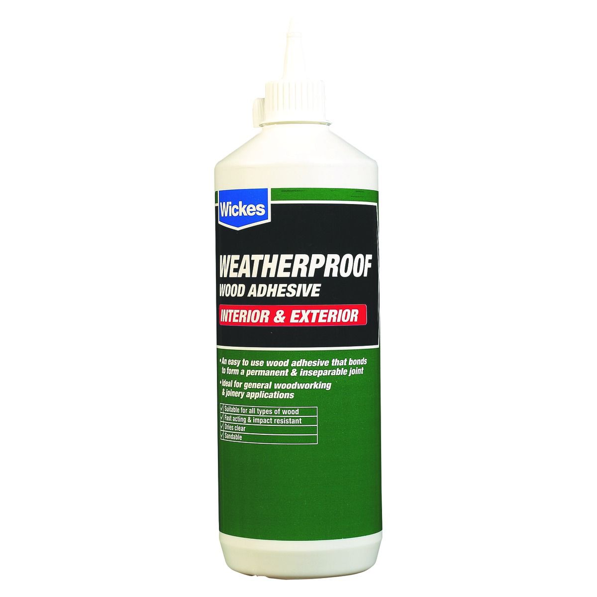 Wickes Weatherproof Wood Adhesive - 1L