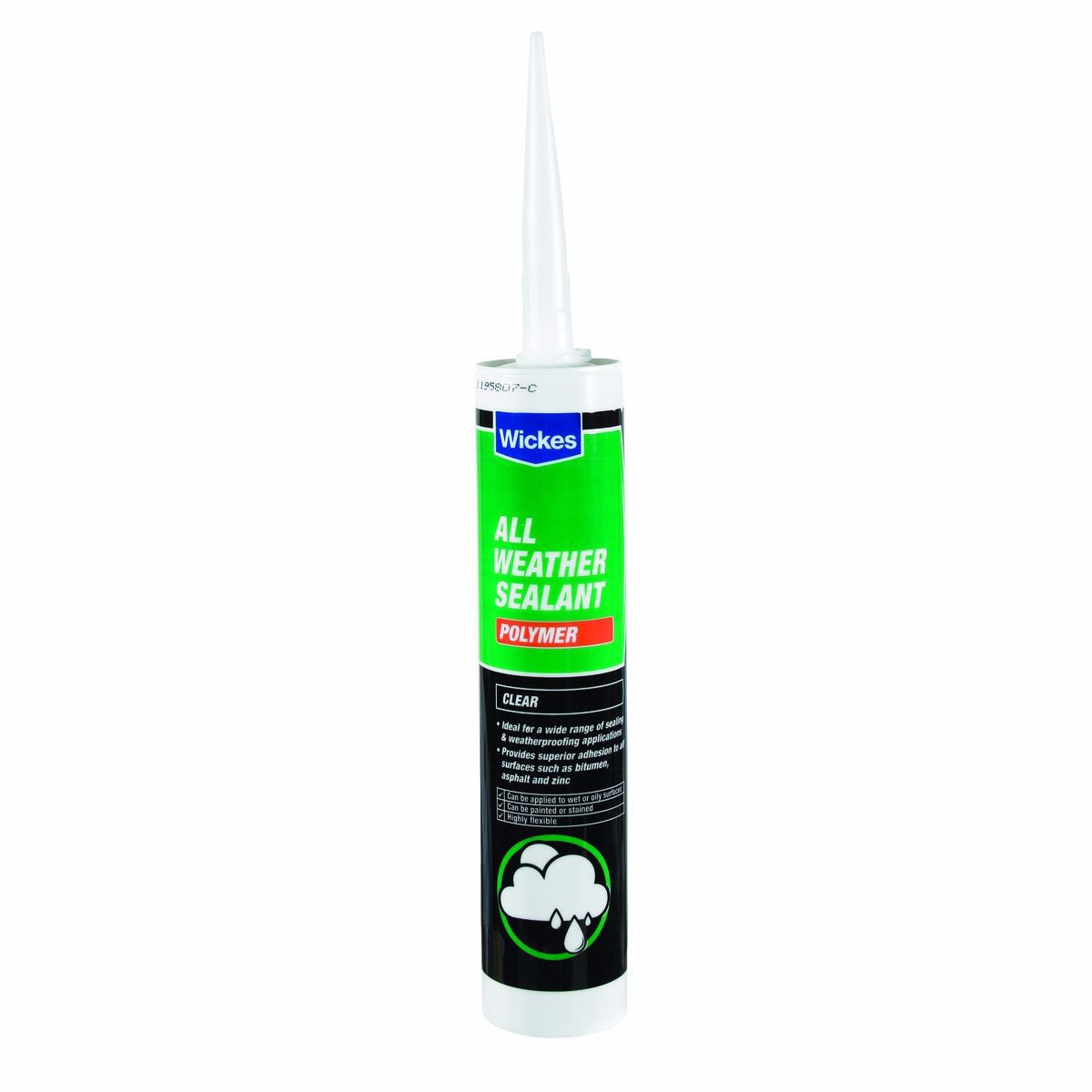 Image of Wickes All Weather Polymer Sealant - Clear 300ml