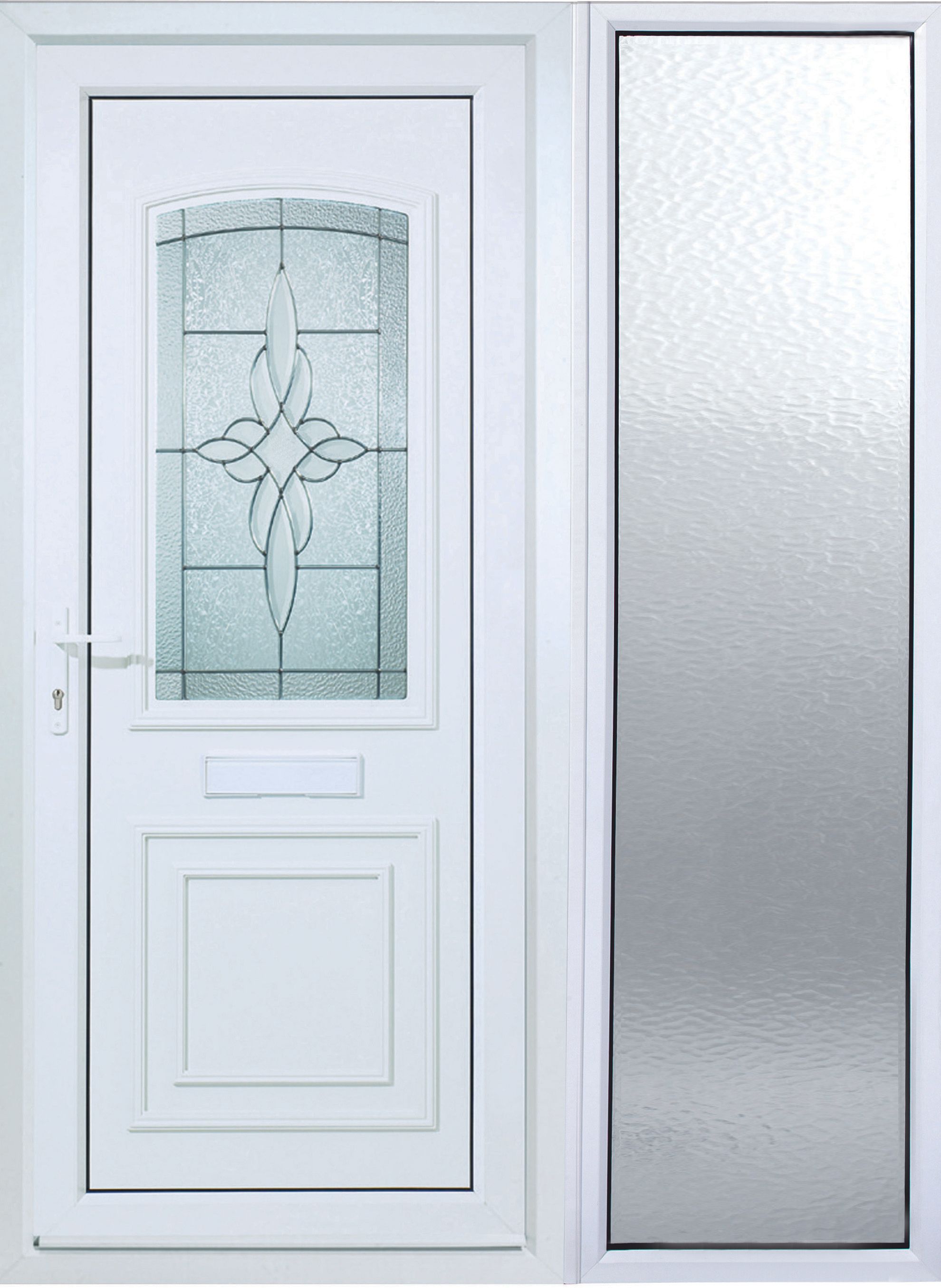 Euramax Medway 1 Sidelight Right Opening uPVC White Door - 2085 x 1520mm