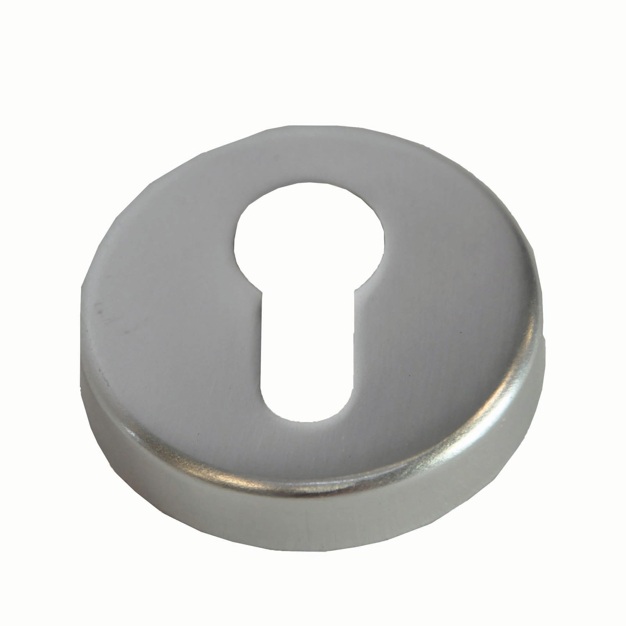 4FireDoors Euro Profile Escutcheon - Satin Stainless Steel Pack of 2