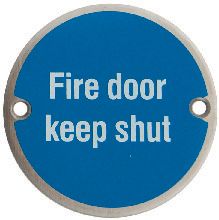 4FireDoors Fire Door Keep Shut Safety Sign - 75mm - Pack of 2