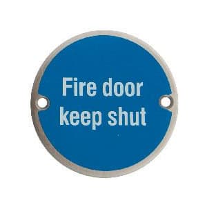 4FireDoors Fire Door Keep Shut Safety Sign - 75mm Pack of 2
