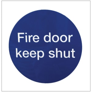 4FireDoors Fire Door Keep Shut Safety Sign - 70 x 70mm Pack of 2