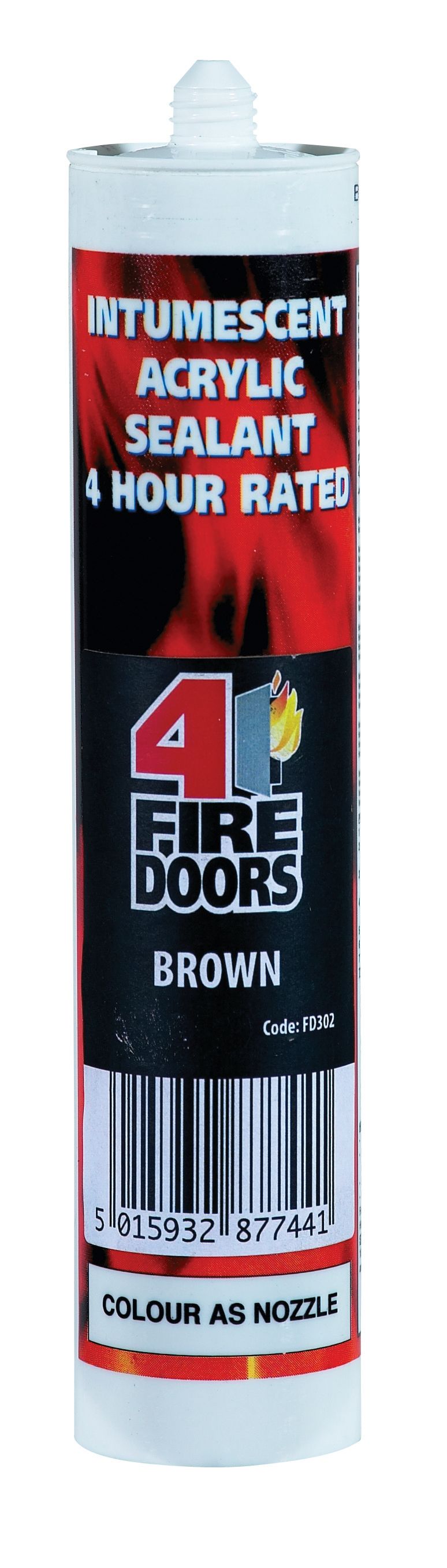 4FireDoors Intumescent & Acoustic Acrylic Sealant - Brown 310ml