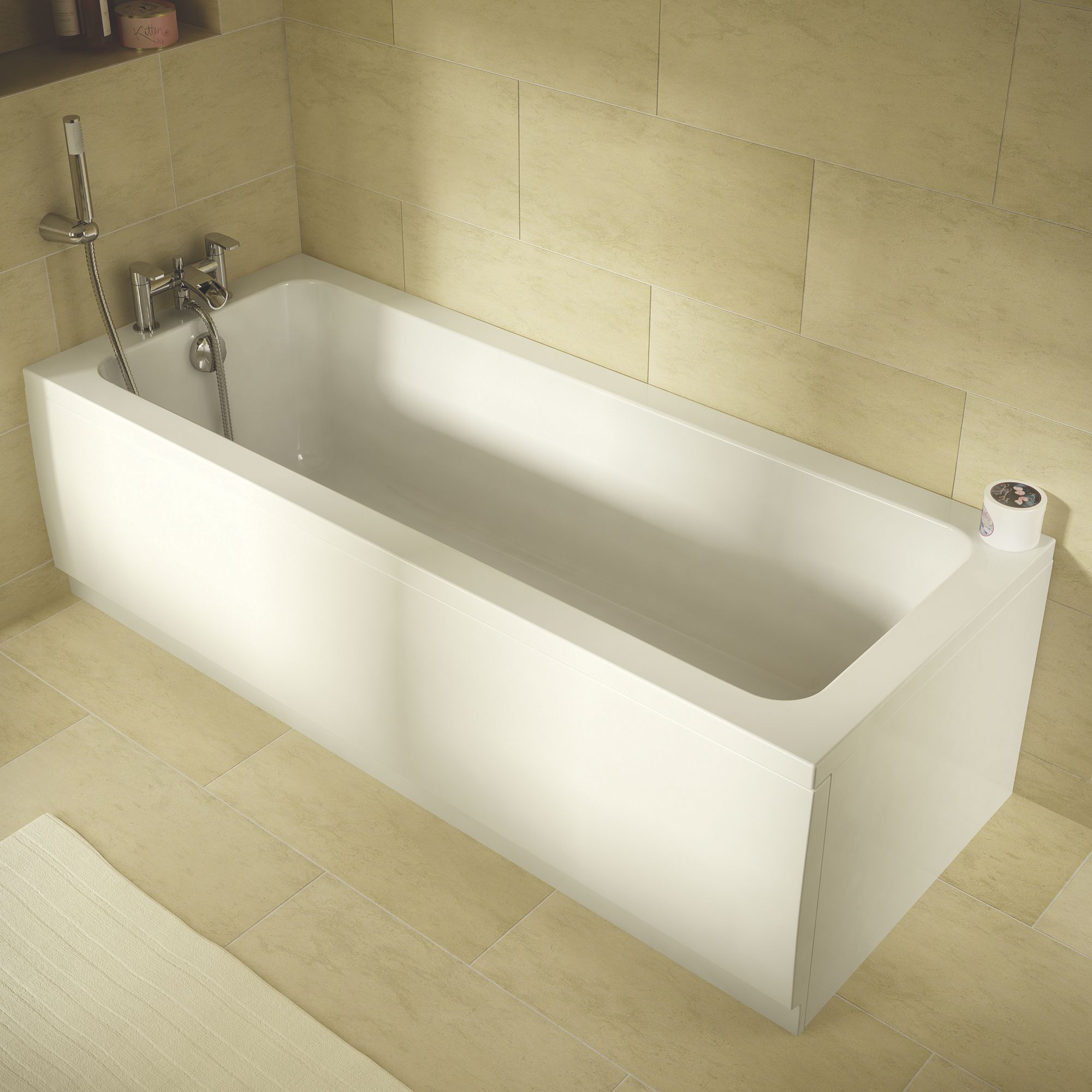 Image of Wickes Camisa Reinforced Straight Bath - 1700 x 700mm