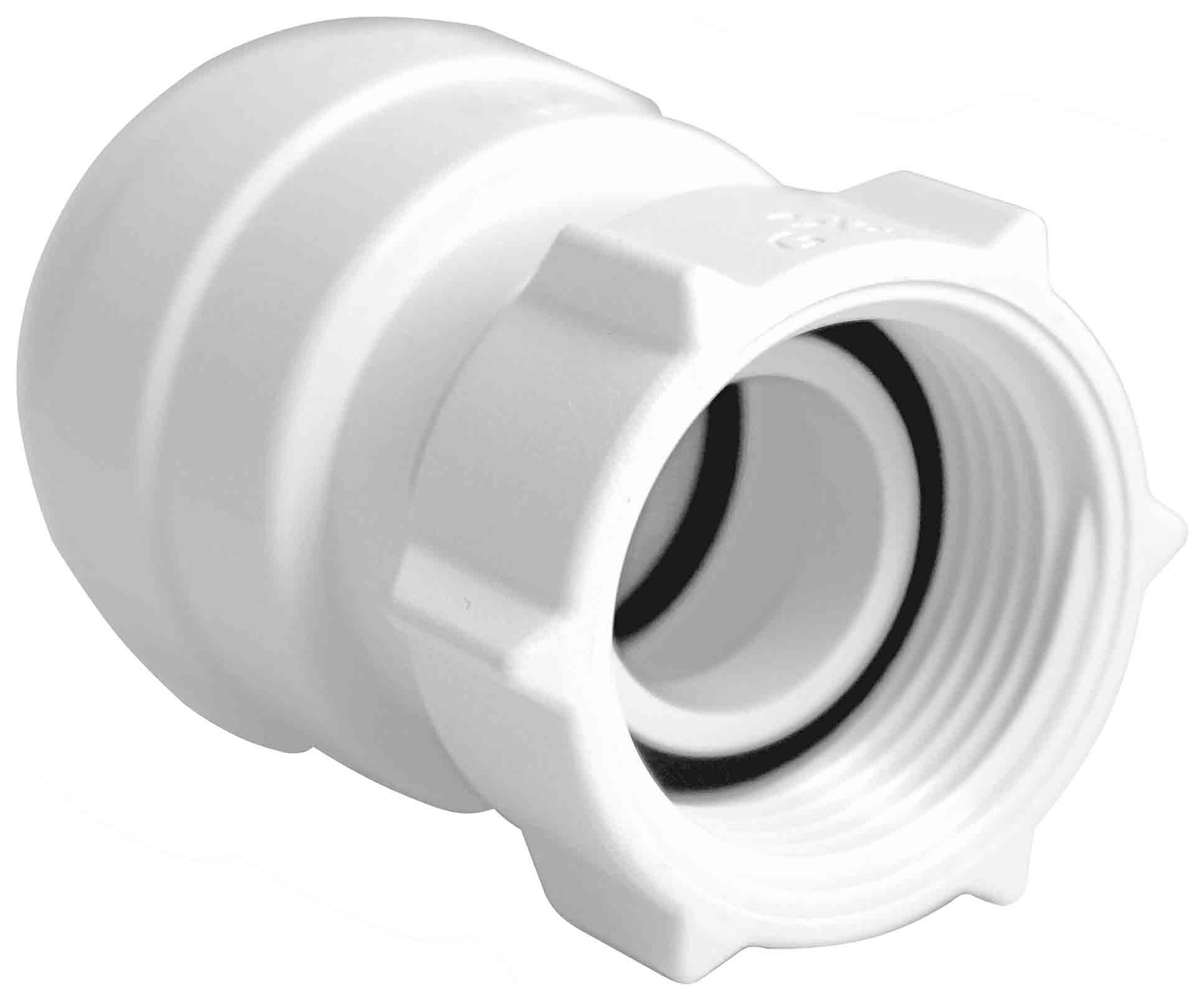 John Guest Speedfit PSE3202WP Fem Coupler Tap Connector - 22mm x 3/4  Pack of 2