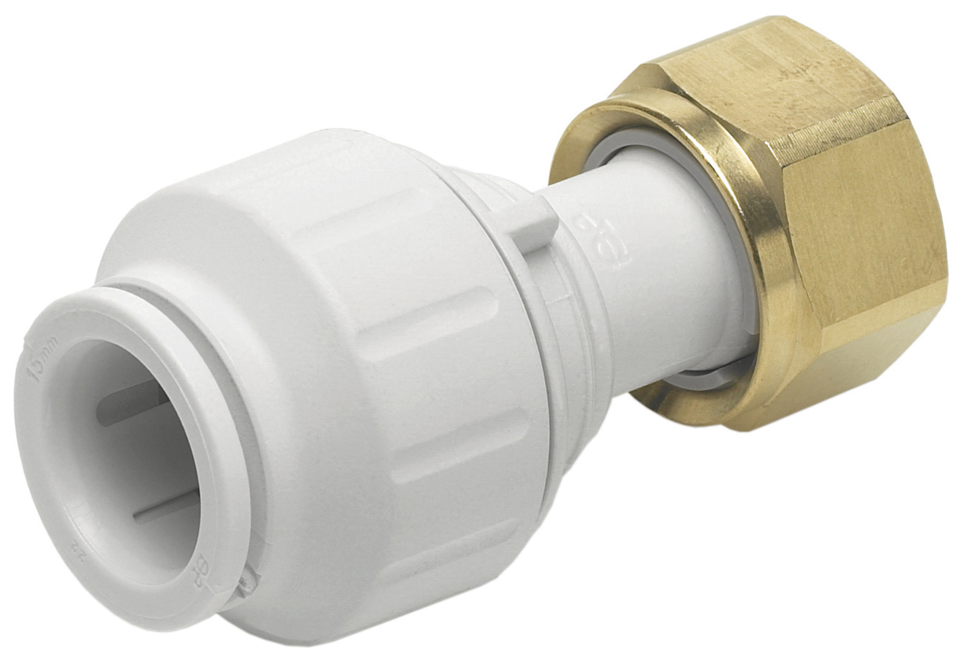 Image of John Guest Speedfit PEMSTC1014P Straight Tap Connector - 10mm x 1/2in