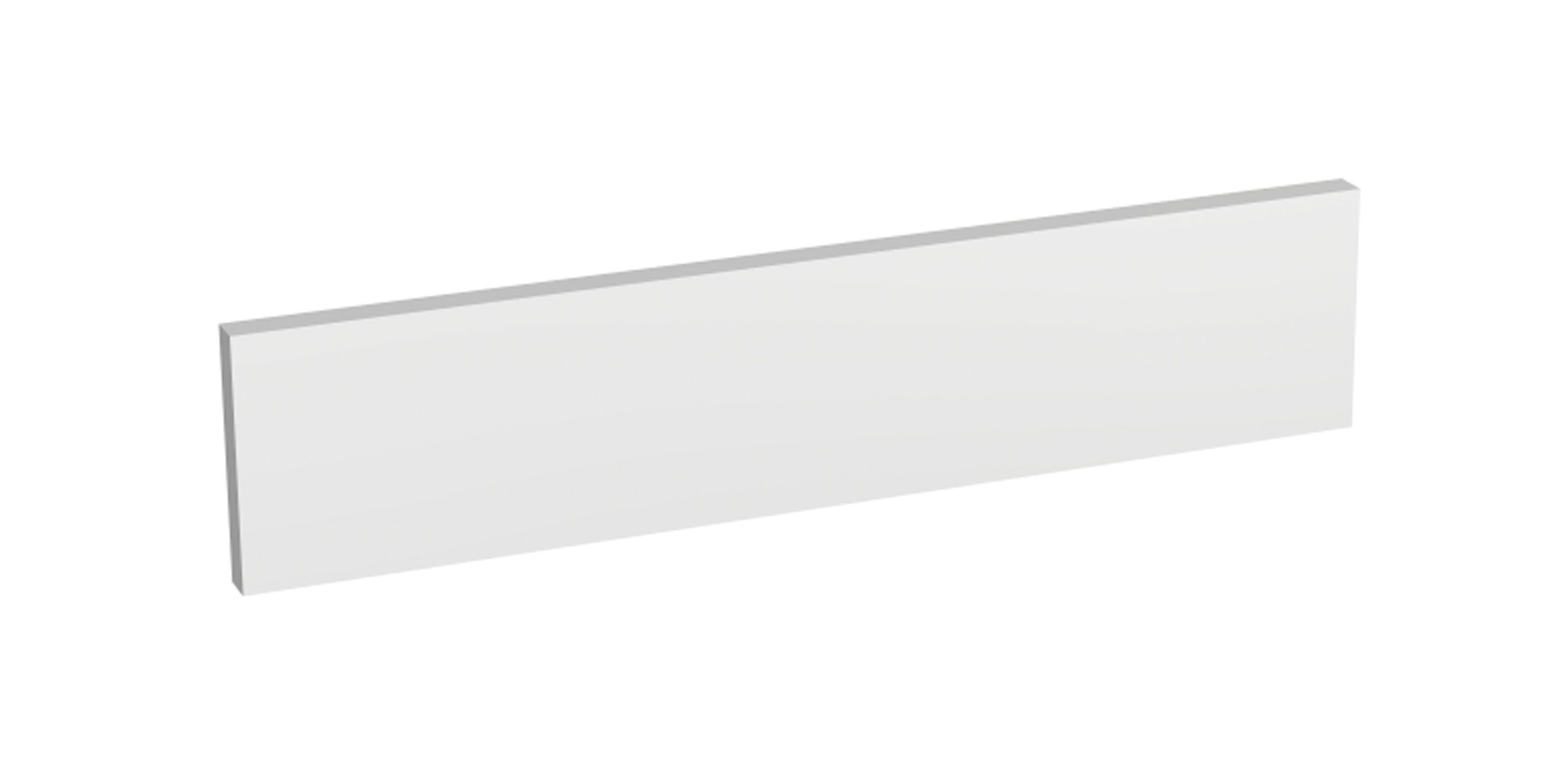 Wickes Madison White Gloss Handleless Appliance Door - 600 x 131mm