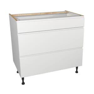 Wickes Madison White Gloss Handleless Drawer Unit - 900mm (Part 1 of 2)