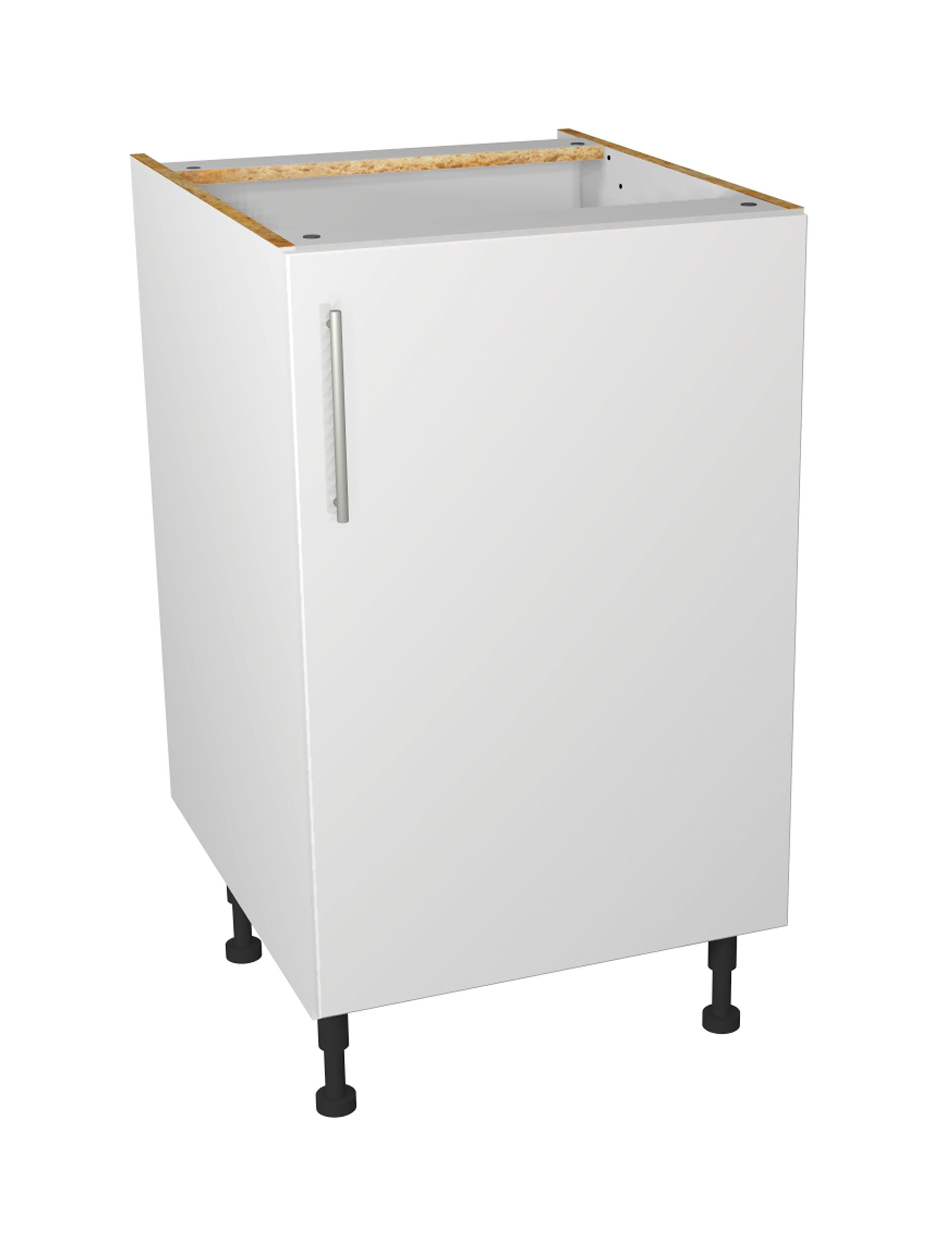 Wickes Orlando White Gloss Slab Base Unit 500mm Wickes.co.uk