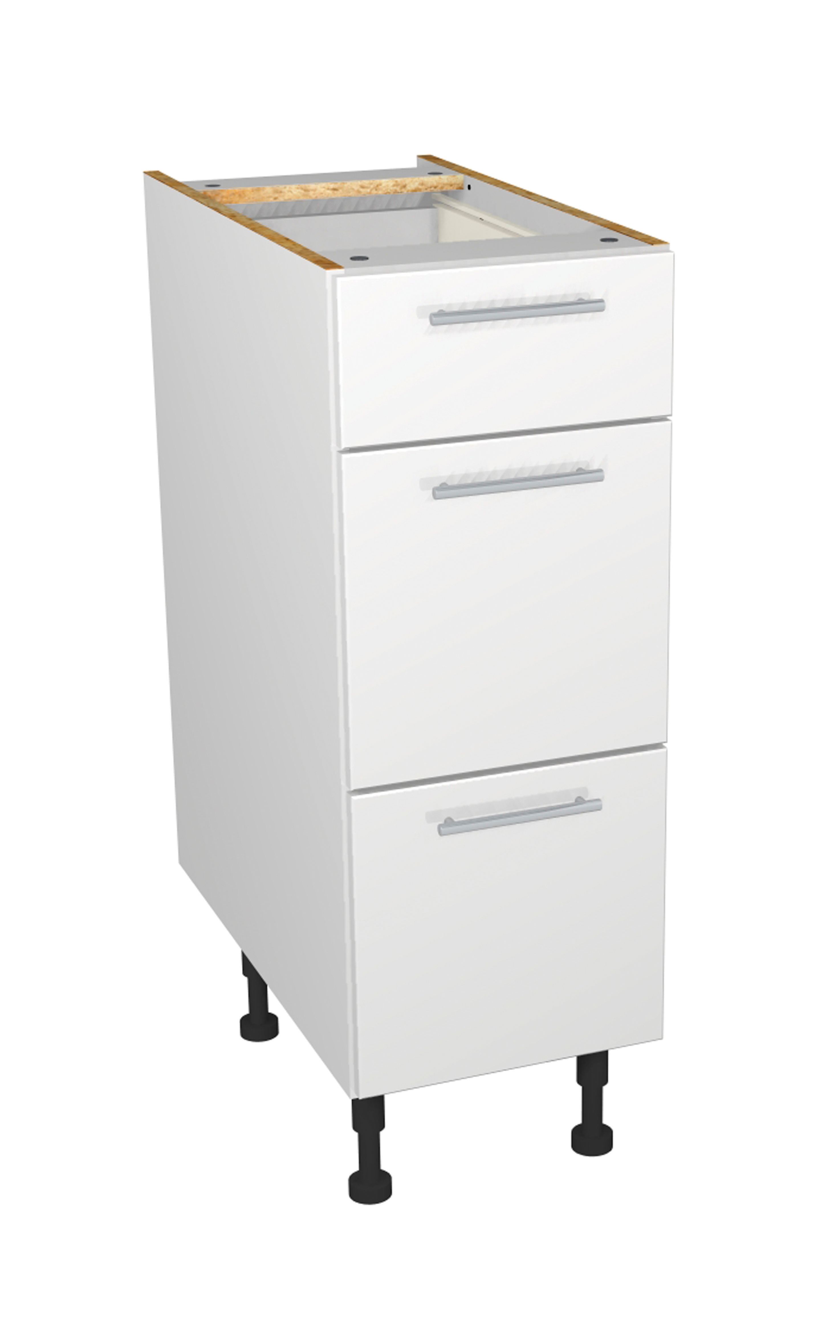 Wickes Orlando White Slab Drawer Unit - 300mm