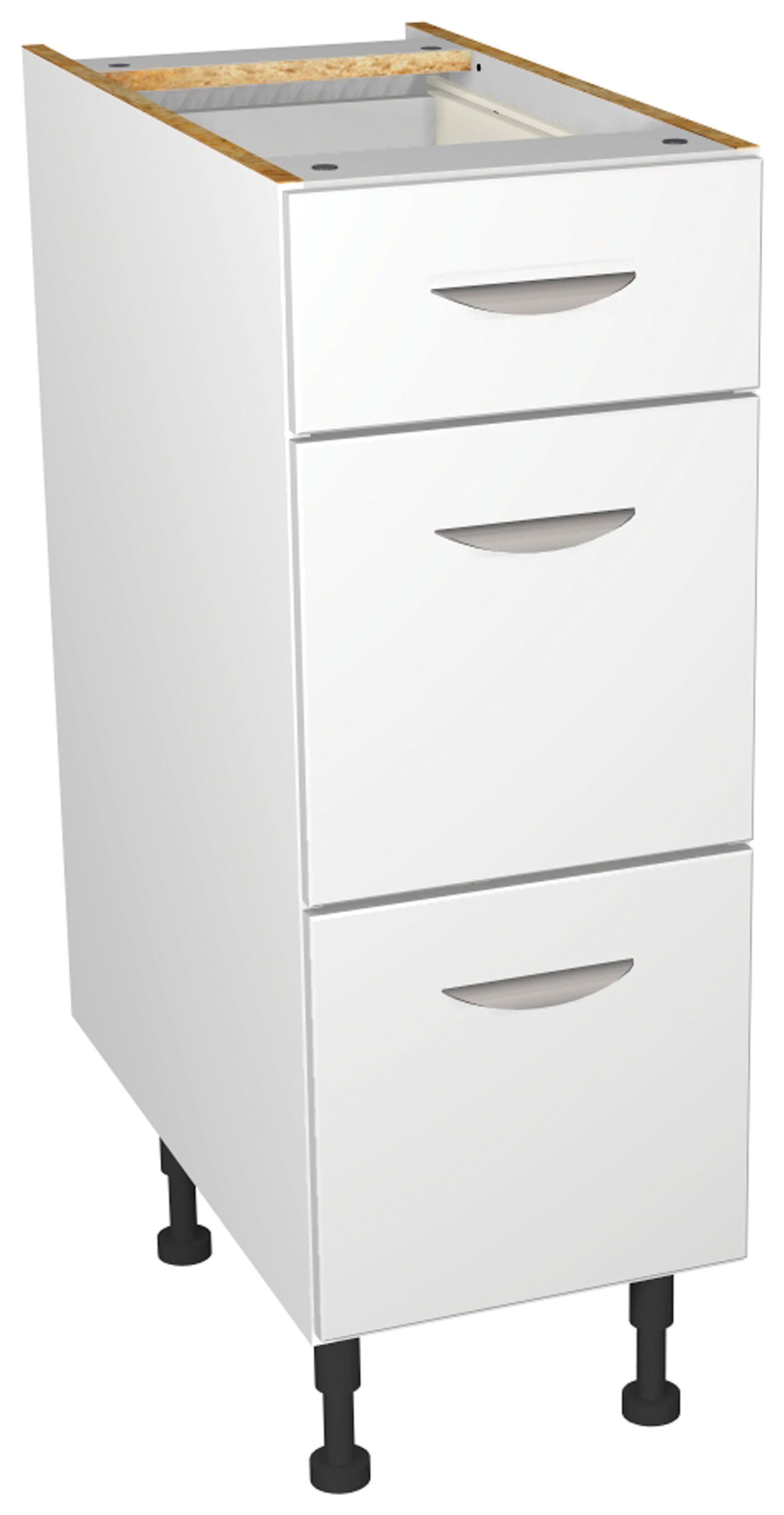 Wickes Dakota White Matt Slab Drawer Unit - 300mm