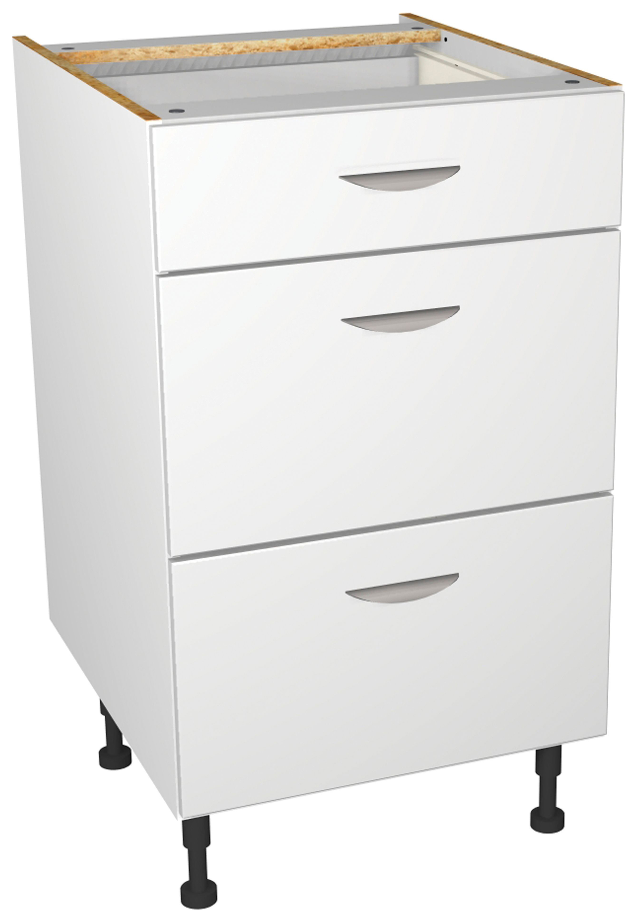 Image of Wickes Dakota White Matt Slab Drawer Unit - 500mm