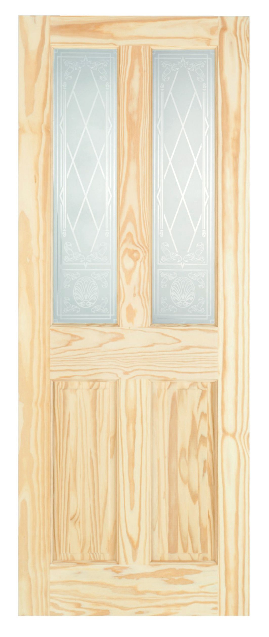 Wickes Skipton Glazed Clear Pine 4 Panel Internal Door - 1981mm