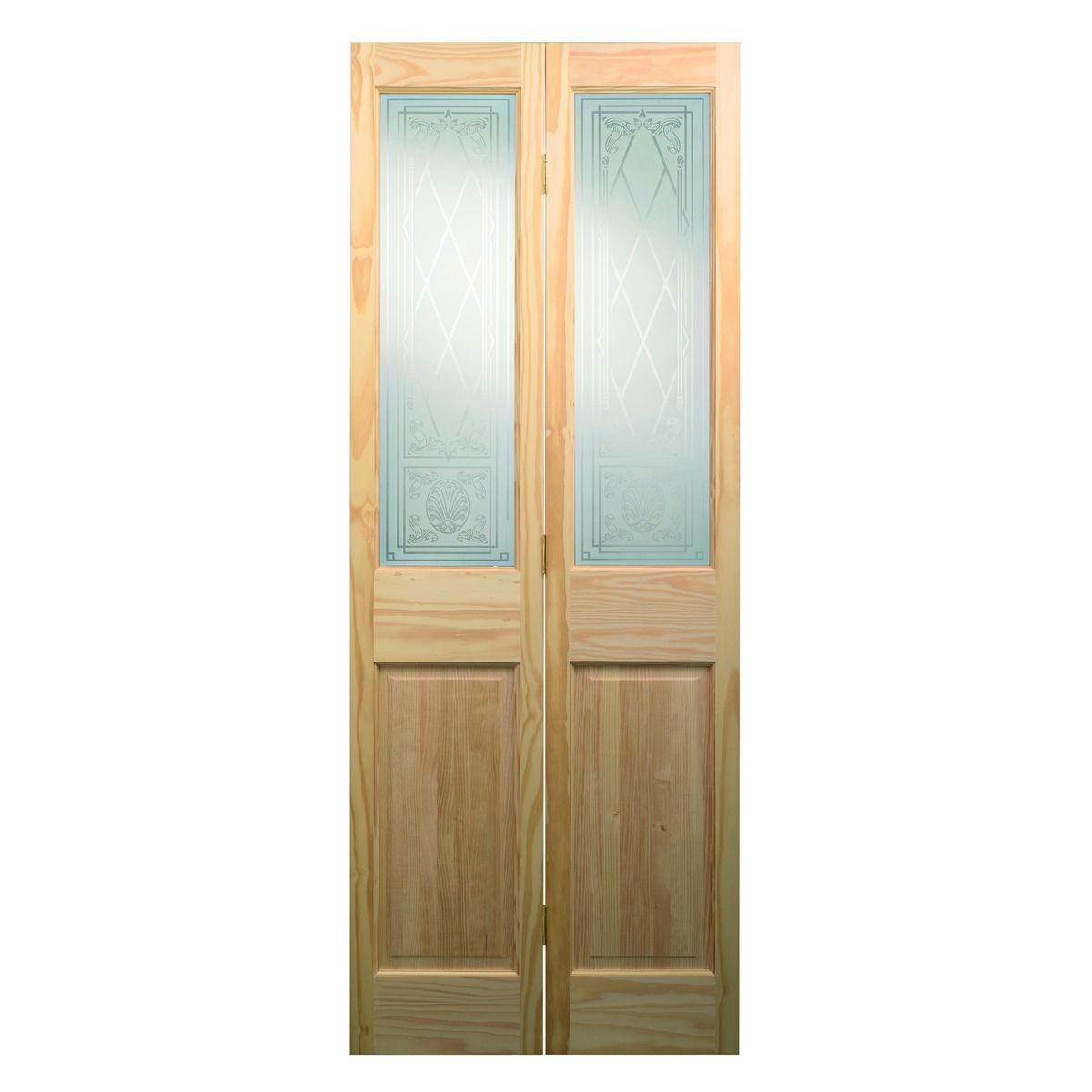 Image of Wickes Skipton Glazed Clear Pine 4 Panel Internal Bi-Fold Door - 1981 x 762mm