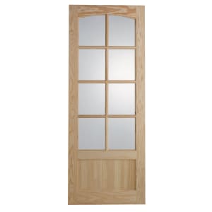 Wickes Newland Glazed Clear Pine 9 Panel Internal Door