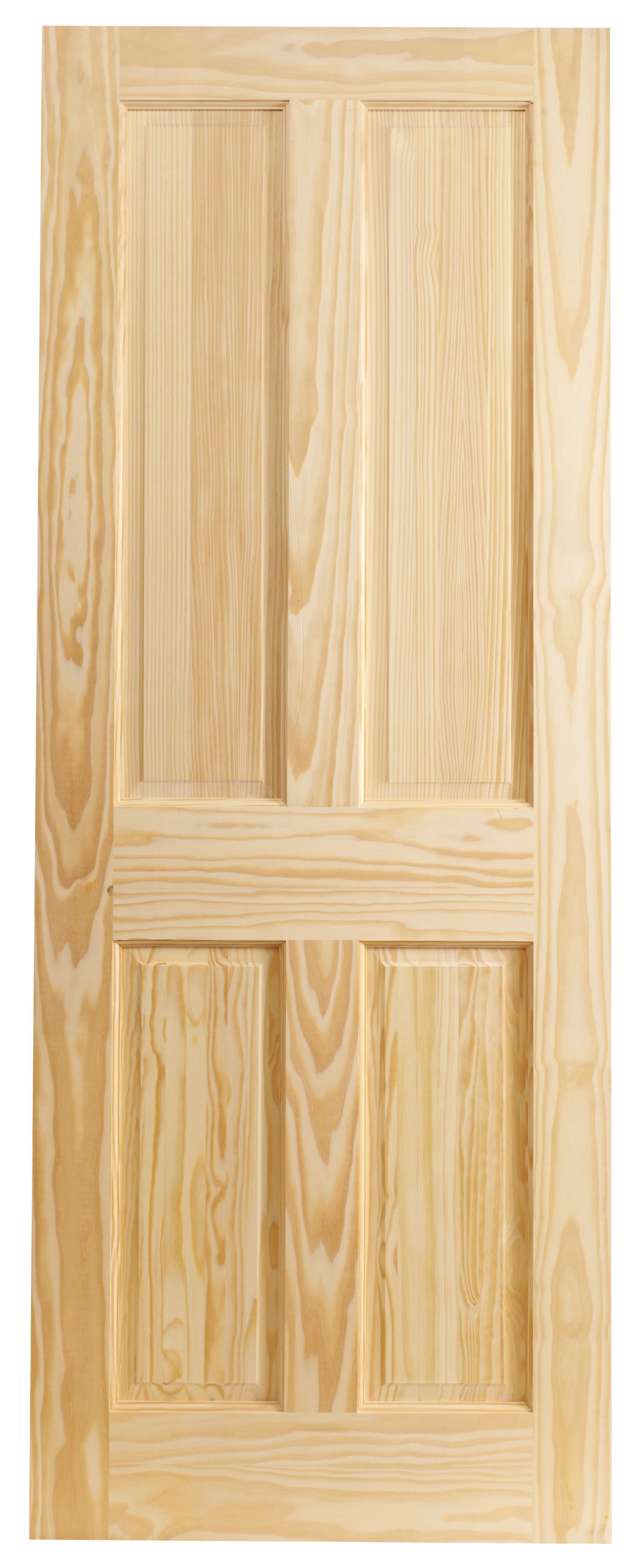 Image of Wickes Skipton Clear Pine 4 Panel Internal Door - 1981 x 762mm