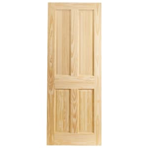 Image of Wickes Skipton Clear Pine 4 Panel Internal Door - 1981 x 686mm