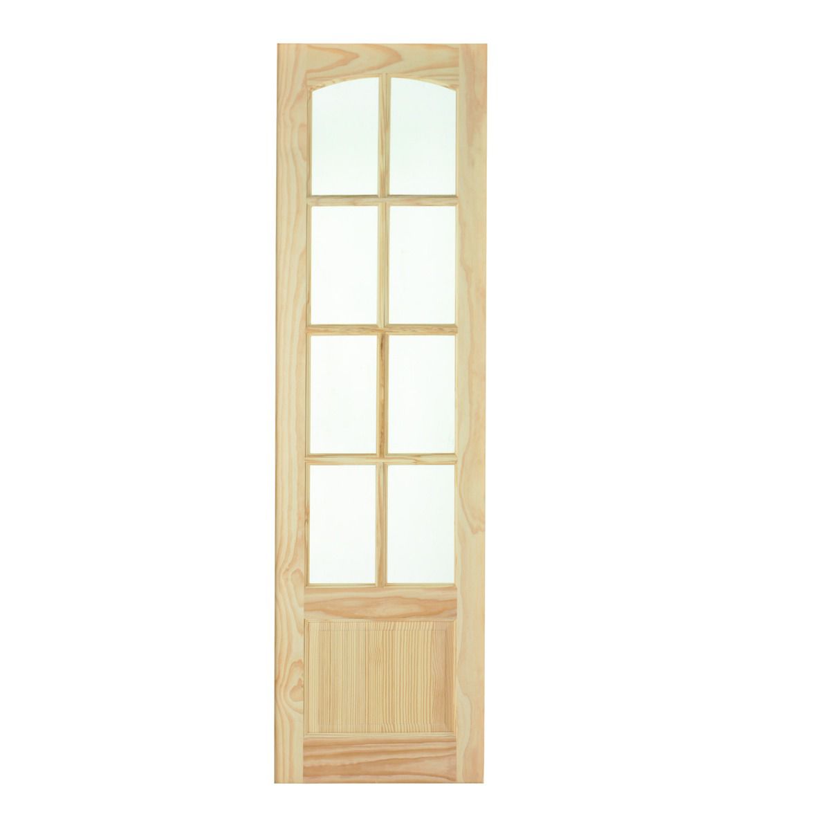 Image of Wickes Newland Glazed Clear Pine 8 Lite Internal French Door Panel - 1981 x 591mm